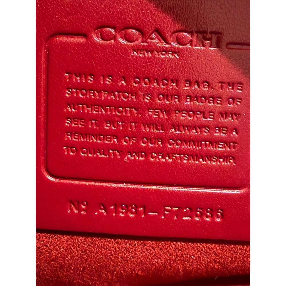 Coach CassidyF72686 Colorblock Leather Crossbody Shoulder Bag Pink/Burgundy Blac - Picture 8 of 9